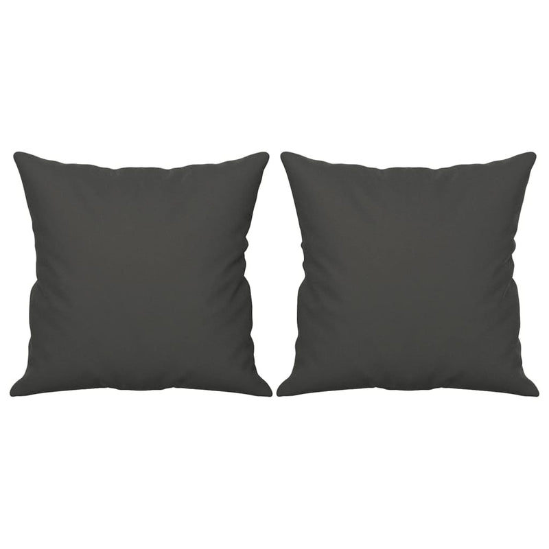 vidaXL Throw Pillows 2 pcs Dark Grey 40x40 cm Microfibre Fabric