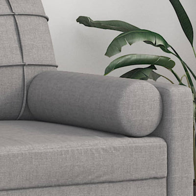 vidaXL Throw Pillows 2 pcs Black Ø15x50 cm Fabric