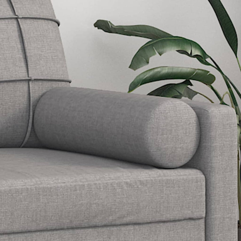 vidaXL Throw Pillows 2 pcs Black Ø15x50 cm Fabric