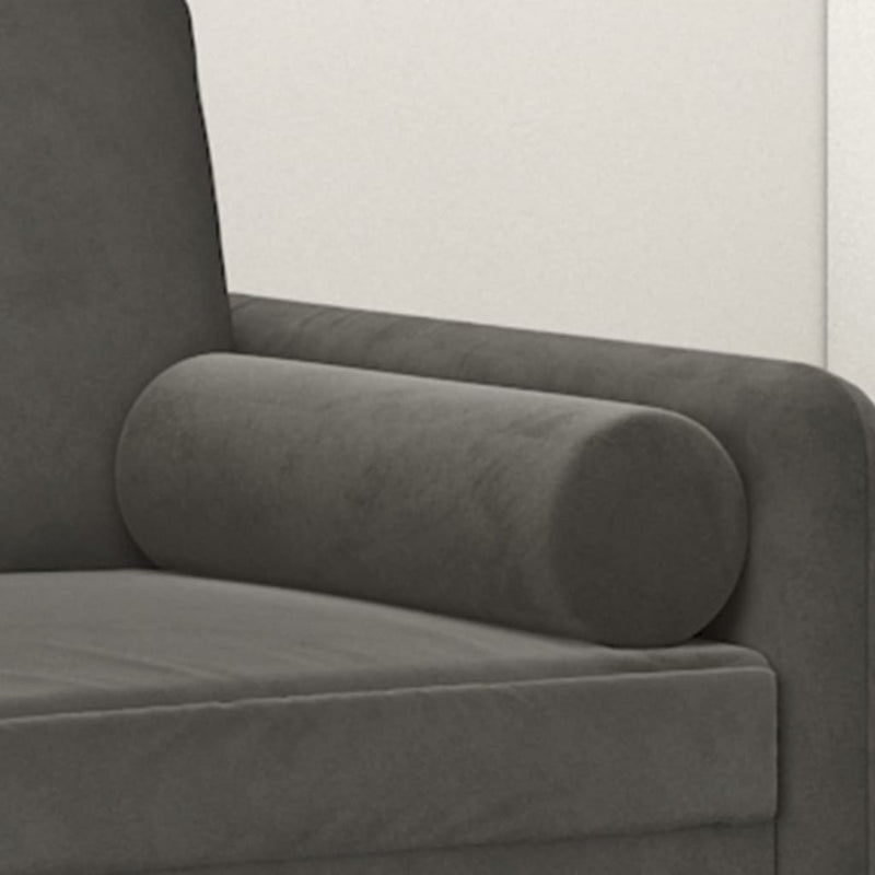 vidaXL Throw Pillows 2 pcs Dark Grey Ø15x50 cm Velvet