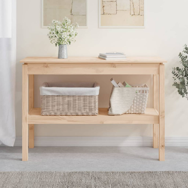 vidaXL Console Table 110x40x75 cm Solid Wood Pine