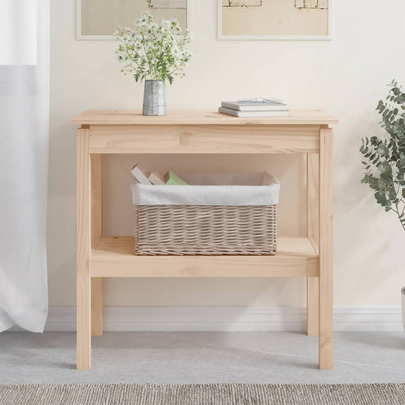 vidaXL Console Table 110x40x75 cm Solid Wood Pine