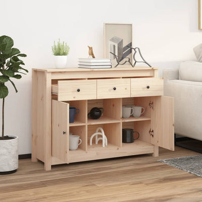 vidaXL Sideboard 100x35x74.5 cm Solid Wood Pine