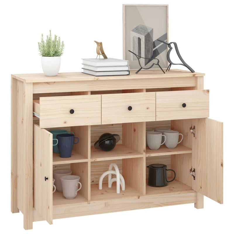 vidaXL Sideboard 100x35x74.5 cm Solid Wood Pine