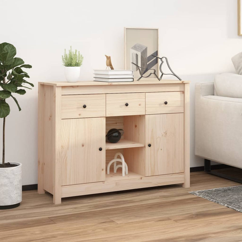 vidaXL Sideboard 100x35x74.5 cm Solid Wood Pine
