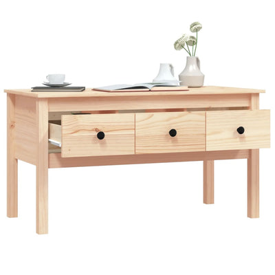 vidaXL Coffee Table 102x49x55 cm Solid Wood Pine