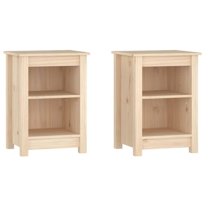 vidaXL Bedside Cabinets 2 pcs 40x35x55 cm Solid Wood Pine