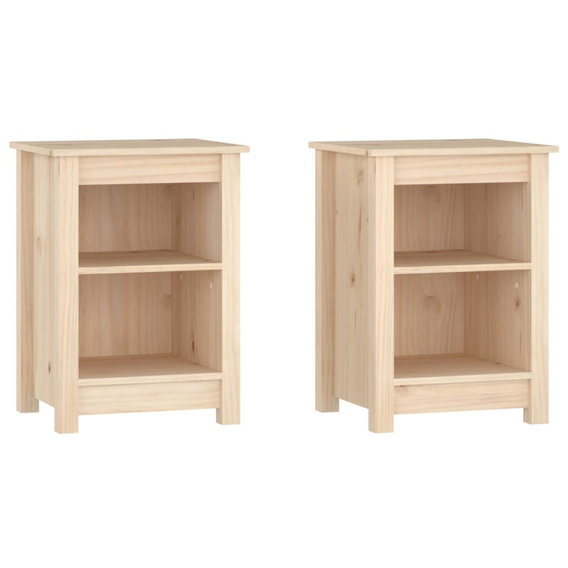 vidaXL Bedside Cabinets 2 pcs 40x35x55 cm Solid Wood Pine