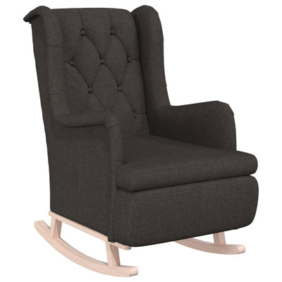 vidaXL Armchair with Rocking Legs and Stool Cream Fabric