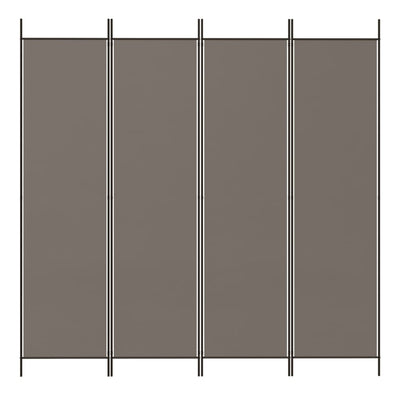 vidaXL 4-Panel Room Divider Anthracite 200x220 cm Fabric