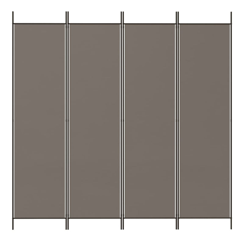 vidaXL 4-Panel Room Divider Anthracite 200x220 cm Fabric