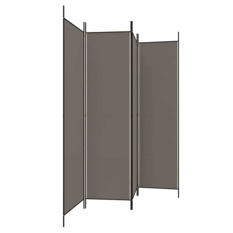 vidaXL 4-Panel Room Divider Anthracite 200x220 cm Fabric