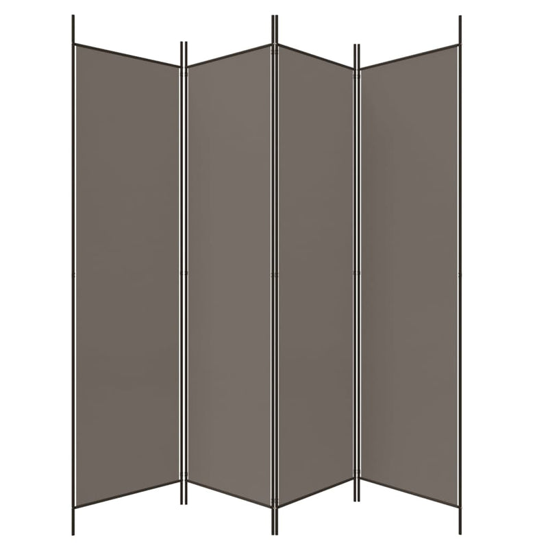 vidaXL 4-Panel Room Divider Anthracite 200x220 cm Fabric