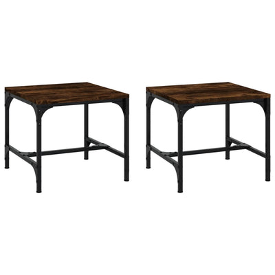 vidaXL Side Tables 2 pcs Black 40x40x35 cm Engineered Wood