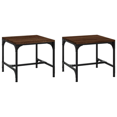 vidaXL Side Tables 2 pcs Black 40x40x35 cm Engineered Wood
