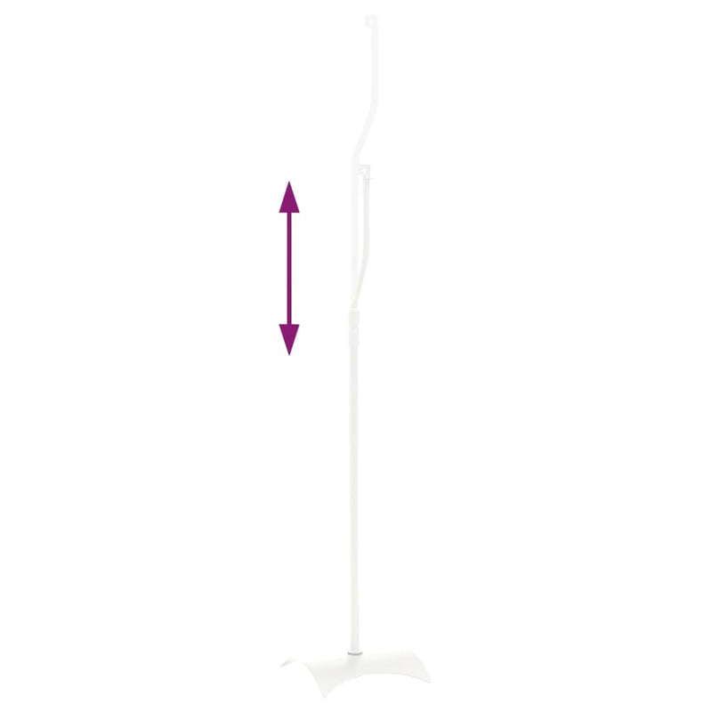 vidaXL Universal Speaker Stand 2 pcs White 19x19x82-104 cm Steel