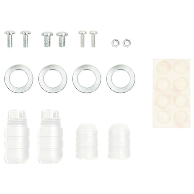 vidaXL Universal Speaker Stand 2 pcs White 19x19x82-104 cm Steel