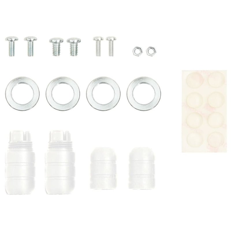 vidaXL Universal Speaker Stand 2 pcs White 19x19x82-104 cm Steel