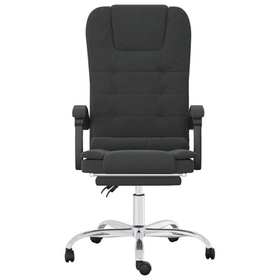 vidaXL Massage Reclining Office Chair Black Faux Leather