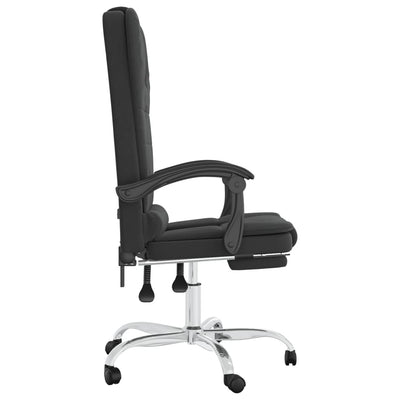 vidaXL Massage Reclining Office Chair Black Faux Leather