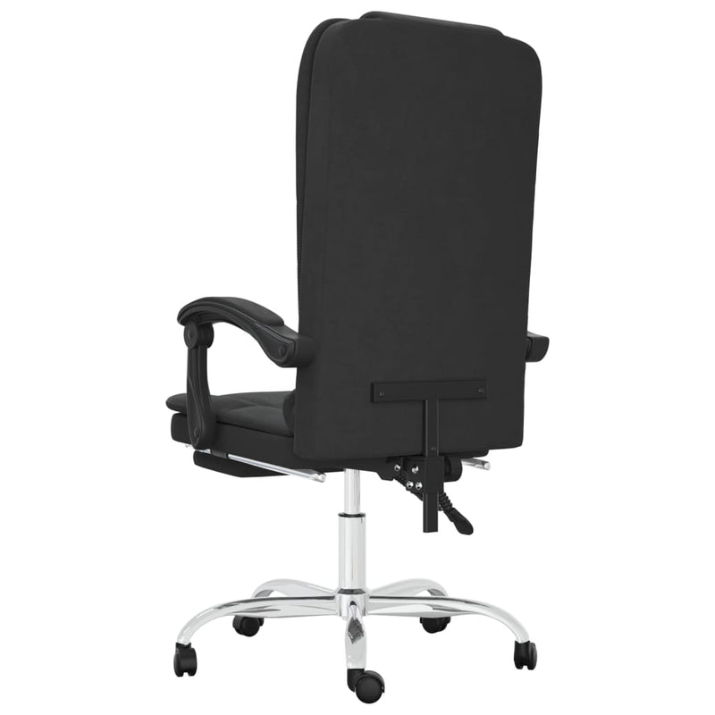 vidaXL Massage Reclining Office Chair Black Faux Leather