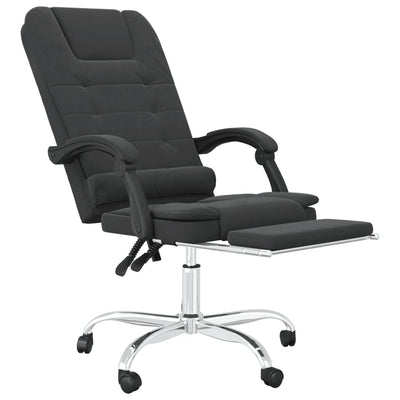 vidaXL Massage Reclining Office Chair Black Faux Leather