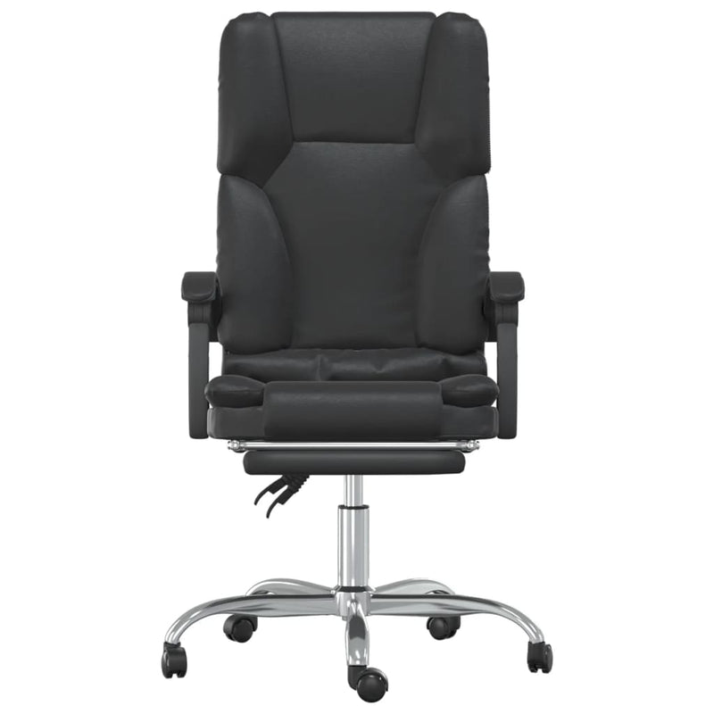 vidaXL Massage Reclining Office Chair Black Faux Leather