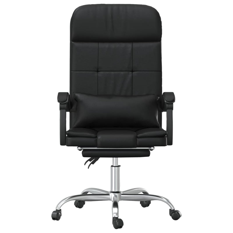 vidaXL Massage Reclining Office Chair Black Faux Leather