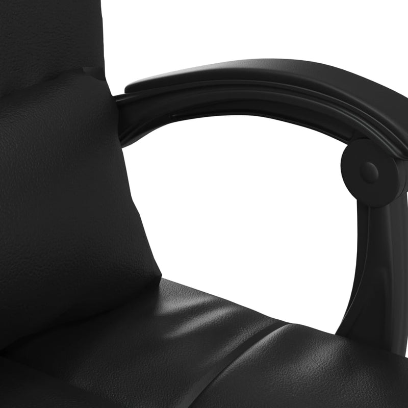 vidaXL Massage Reclining Office Chair Black Faux Leather