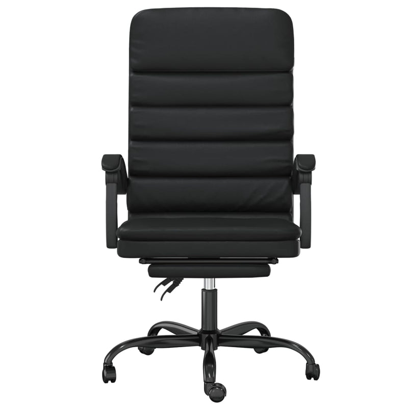 vidaXL Massage Reclining Office Chair Black Faux Leather