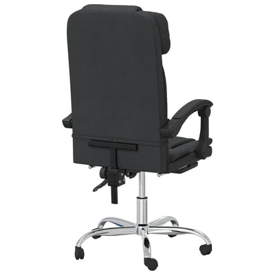 vidaXL Massage Reclining Office Chair Black Faux Leather