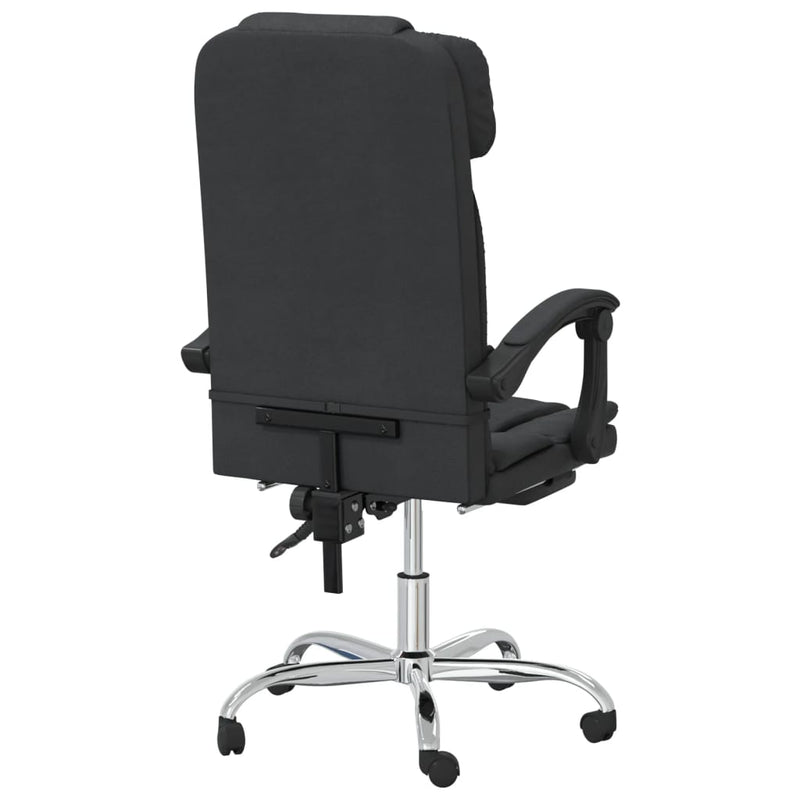 vidaXL Massage Reclining Office Chair Black Faux Leather