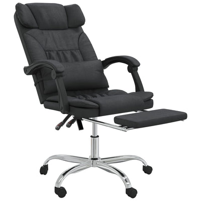 vidaXL Massage Reclining Office Chair Black Faux Leather