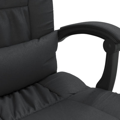 vidaXL Massage Reclining Office Chair Black Faux Leather