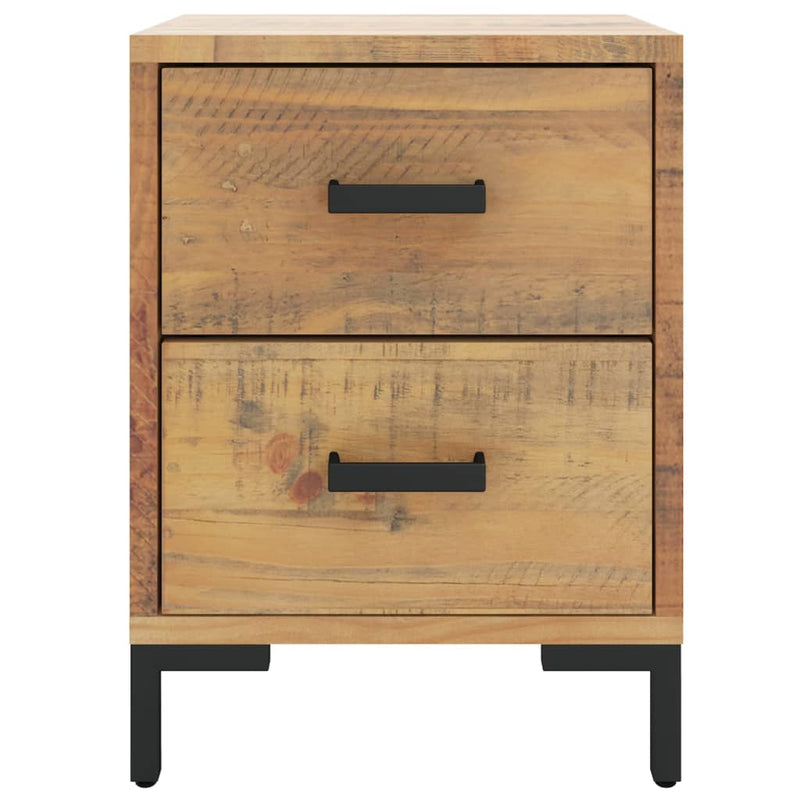 vidaXL Bedside Cabinet Black 36x30x45 cm Solid Pinewood