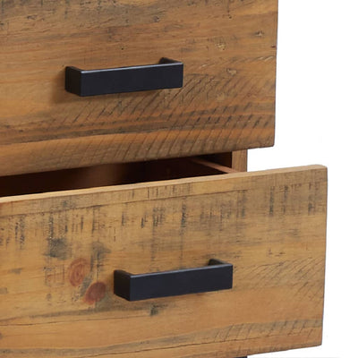 vidaXL Bedside Cabinet Black 36x30x45 cm Solid Pinewood