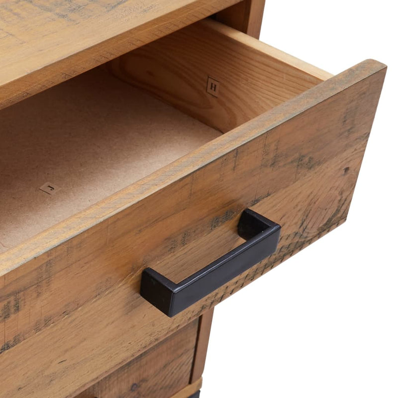 vidaXL Bedside Cabinet Black 40x30x55 cm Solid Pinewood