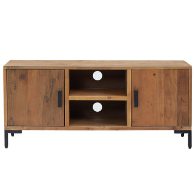 vidaXL TV Cabinet Brown 110x35x48 cm Solid Pinewood