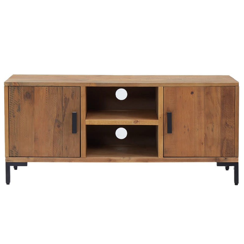 vidaXL TV Cabinet Brown 110x35x48 cm Solid Pinewood