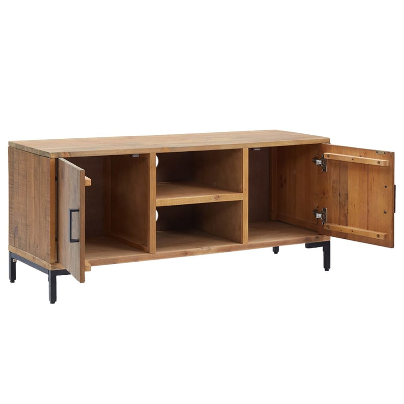 vidaXL TV Cabinet Brown 110x35x48 cm Solid Pinewood
