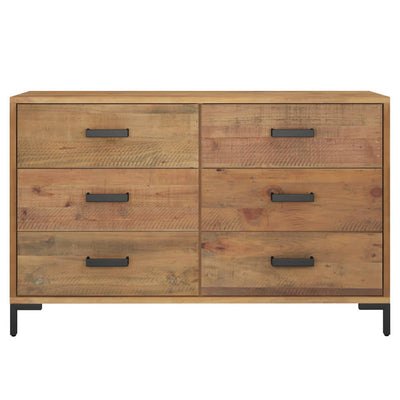 vidaXL Sideboard Black 110x35x70 cm Solid Pinewood