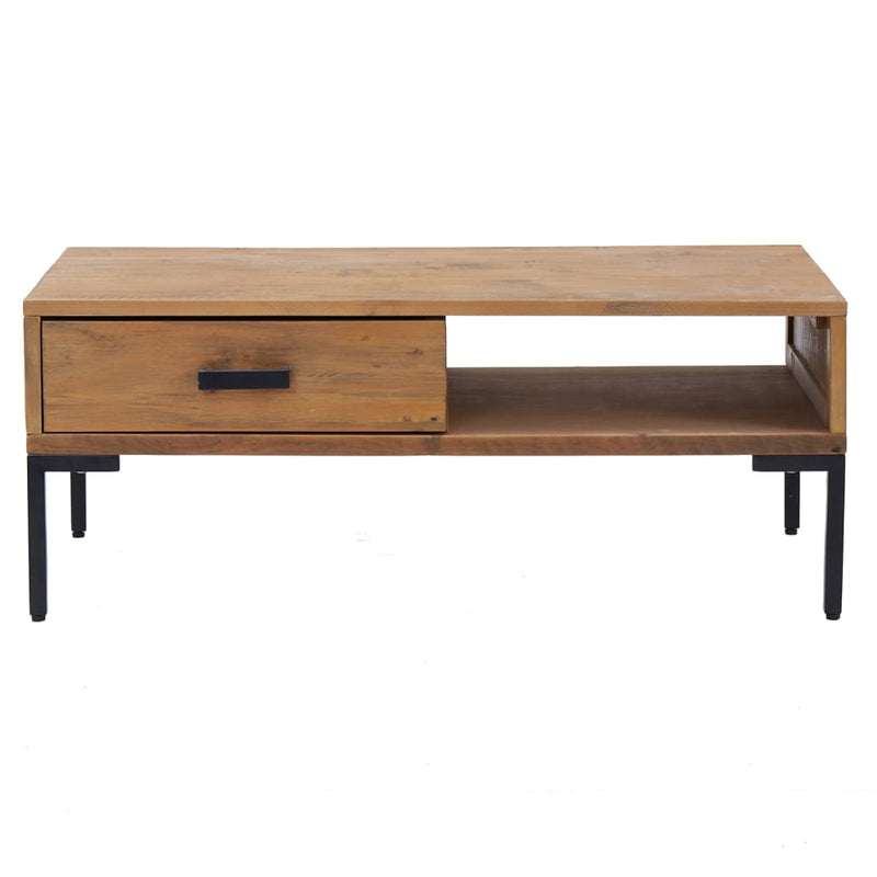 vidaXL Coffee Table Black 90x50x35 cm Solid Pinewood