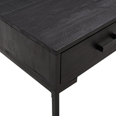 vidaXL Coffee Table Black 90x50x35 cm Solid Pinewood