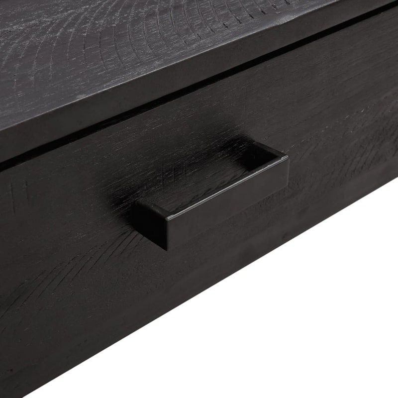 vidaXL Coffee Table Black 90x50x35 cm Solid Pinewood