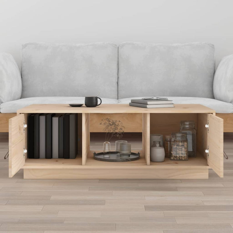 vidaXL Coffee Table 80x50x35.5 cm Solid Wood Pine