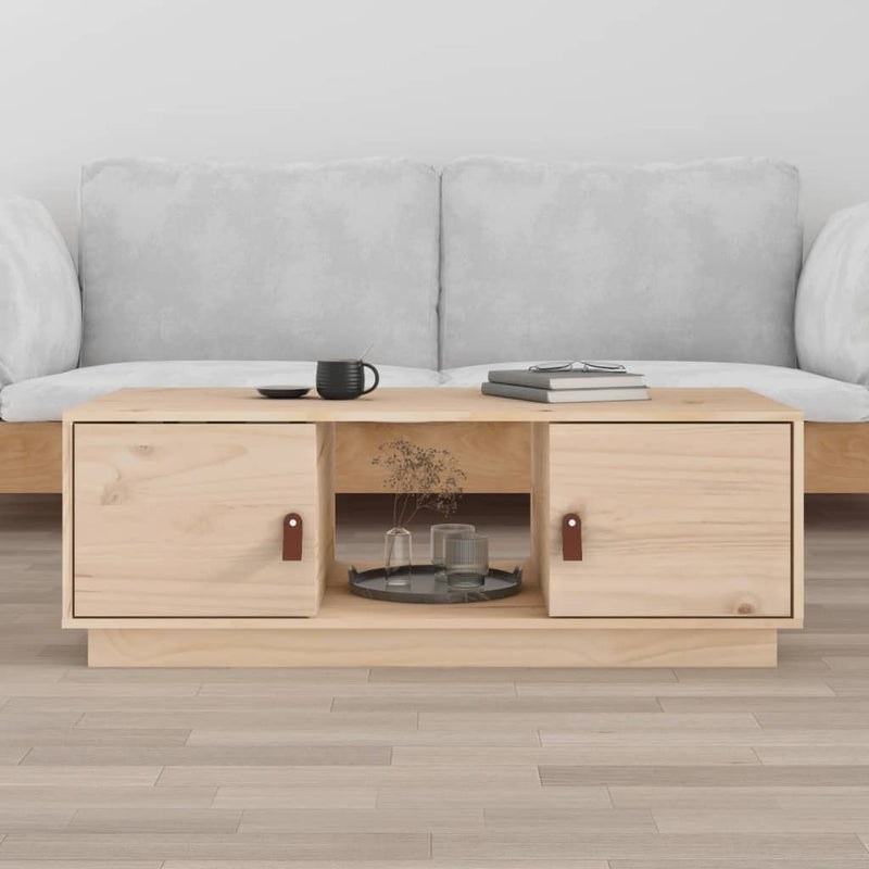 vidaXL Coffee Table 80x50x35.5 cm Solid Wood Pine
