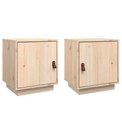 vidaXL Bedside Cabinets 2 pcs 40x34x45 cm Solid Wood Pine