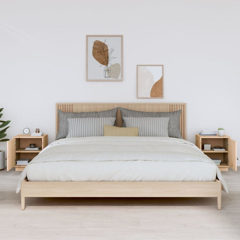 vidaXL Bedside Cabinets 2 pcs 40x34x45 cm Solid Wood Pine