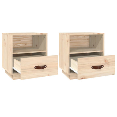 vidaXL Bedside Cabinets 2 pcs 40x34x45 cm Solid Wood Pine