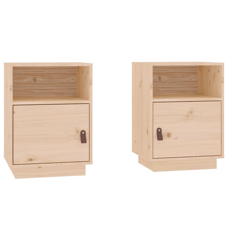 vidaXL Bedside Cabinets 2 pcs 40x34x55 cm Solid Wood Pine